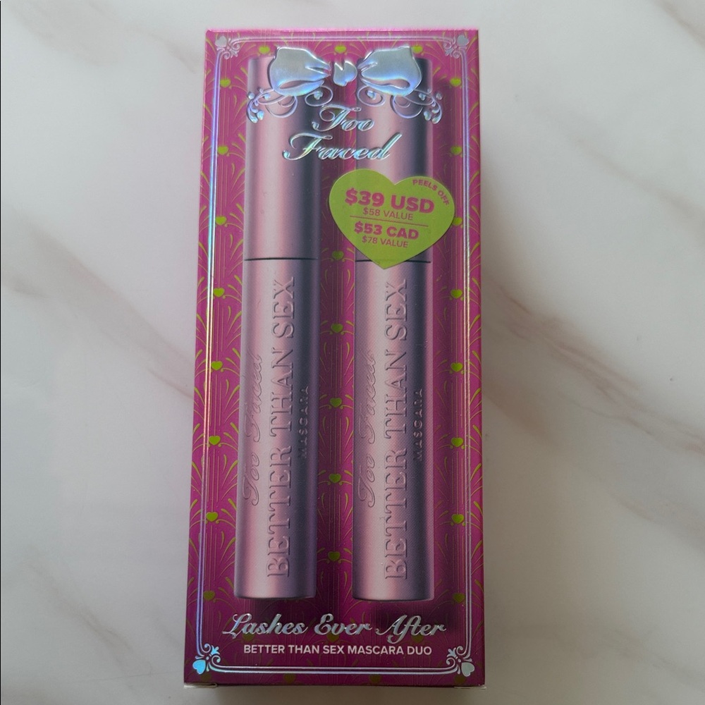 Too Faced Better Than Sex Mascara Duo - Metallic Pink Tubes